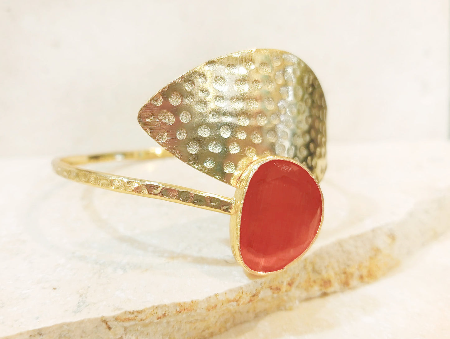 Bracelet jonc Feuille