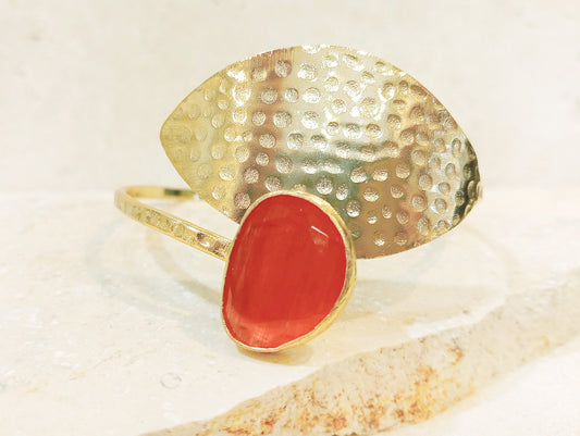 Bracelet jonc Feuille